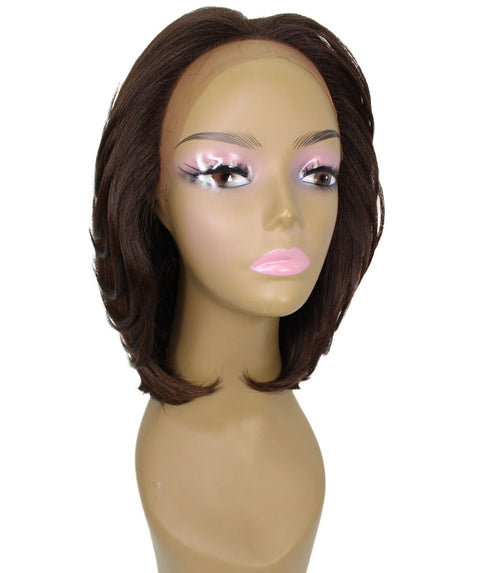 Mina Brown with Caramel Choppy Blowout Lace Wig