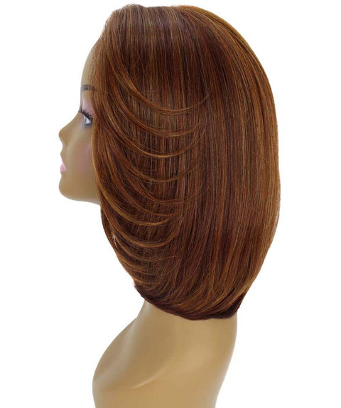 Mina Copper Aubum Blend Choppy Blowout Lace Wig