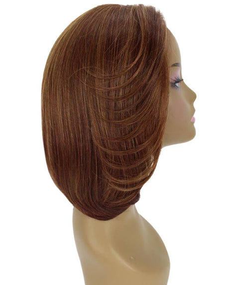 Mina Copper Aubum Blend Choppy Blowout Lace Wig