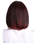 Mina Deep Red Over Medium Red Choppy Blowout Lace Wig