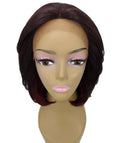 Mina Deep Red Over Medium Red Choppy Blowout Lace Wig