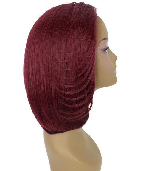 Mina Medium Red Choppy Blowout Lace Wig