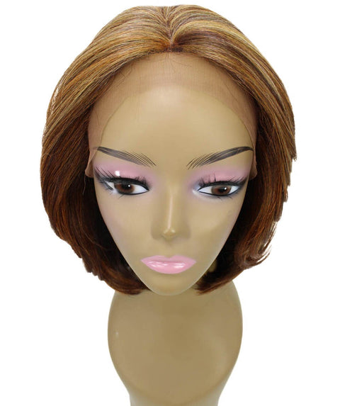 Mina Aubum Brown Blend Choppy Blowout Lace Wig