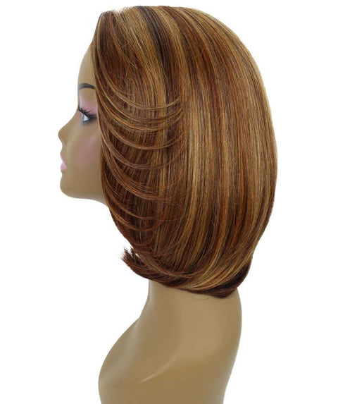 Mina Aubum Brown Blend Choppy Blowout Lace Wig