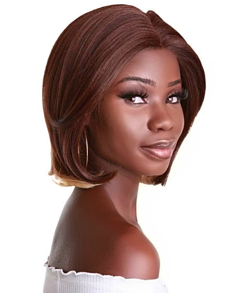 Mina Medium Brown over Blonde Choppy Blowout Lace Wig