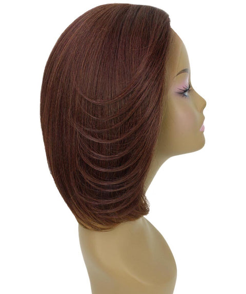 Mina Medium Brown over Blonde Choppy Blowout Lace Wig