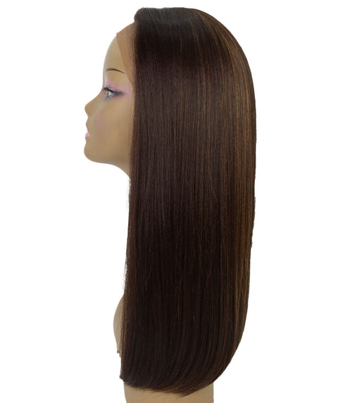 Long Curly Human Hair Lace Front Wigs with Bangs in USA