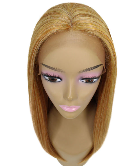 Long Curly Human Hair Lace Front Wigs with Bangs in USA