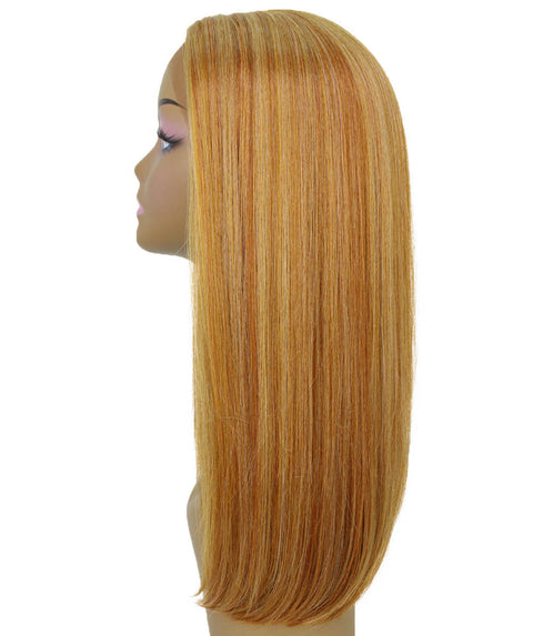 Long Curly Human Hair Lace Front Wigs with Bangs in USA