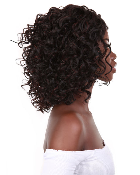 Oya Black with Aubum Angled Bob Lace Front Wig