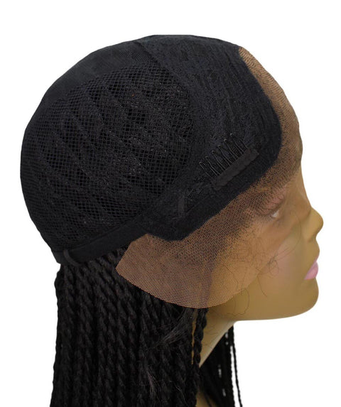 Human Hair Cheap Swiss Box Braid Lace Frontal Wigs
