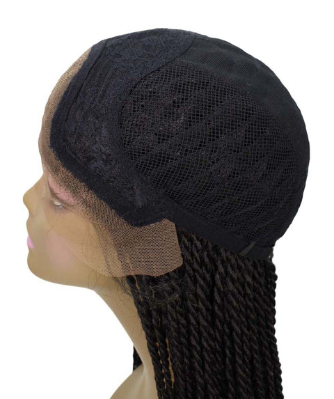 Human Hair Cheap Swiss Box Braid Lace Frontal Wigs