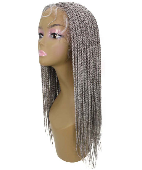 Nikkita Grey Twist Box Braids wig