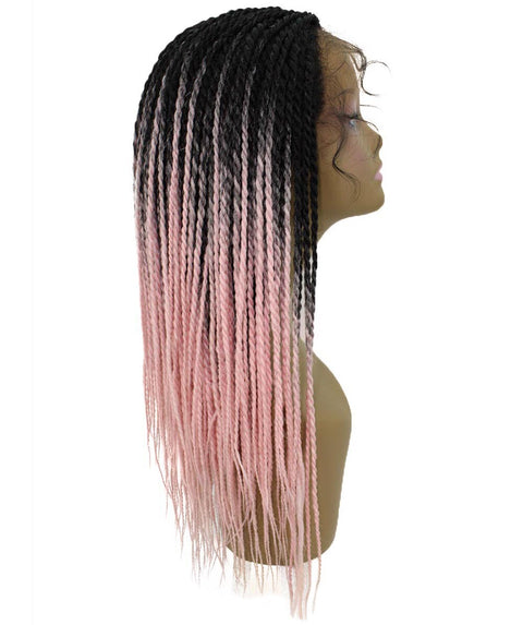 Nikkita Light Pink Twist Box Braids wig
