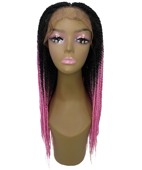 Nikkita Dark Pink Twist Box Braids wig