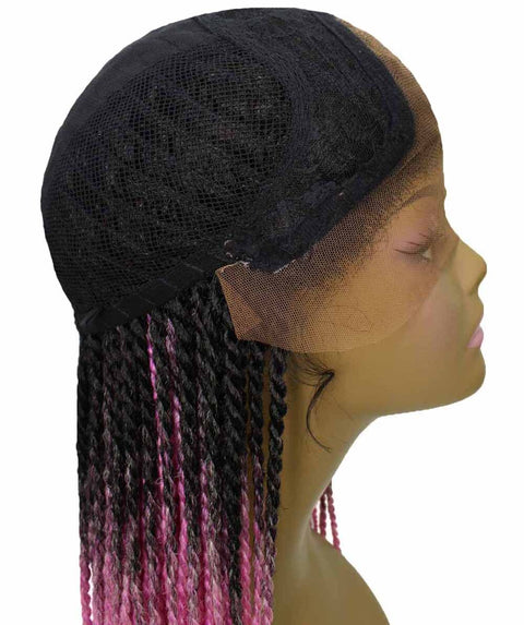 Human Hair Cheap Swiss Box Braid Lace Frontal Wigs