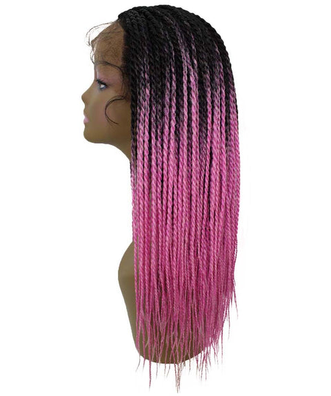 Nikkita Dark Pink Twist Box Braids wig