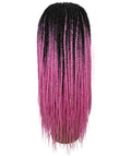 Nikkita Dark Pink Twist Box Braids wig