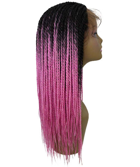 Nikkita Dark Pink Twist Box Braids wig