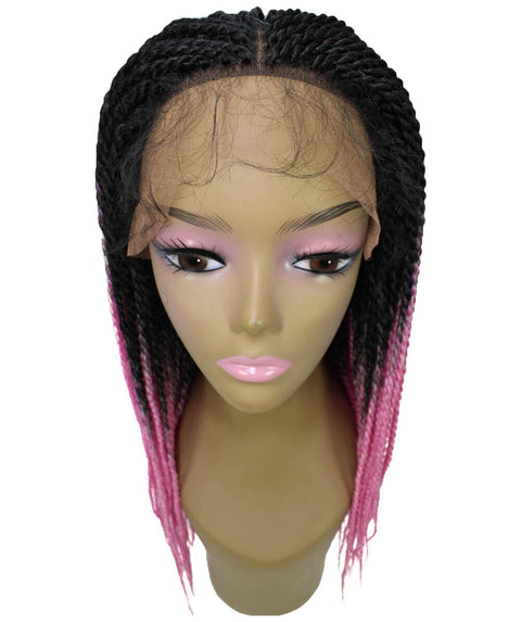 Nikkita Dark Pink Twist Box Braids wig