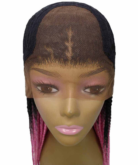 Nikkita Dark Pink Twist Box Braids wig