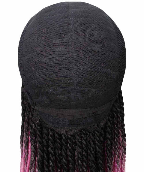 Human Hair Cheap Swiss Box Braid Lace Frontal Wigs