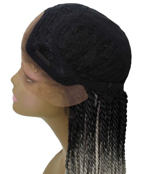Human Hair Cheap Swiss Box Braid Lace Frontal Wigs