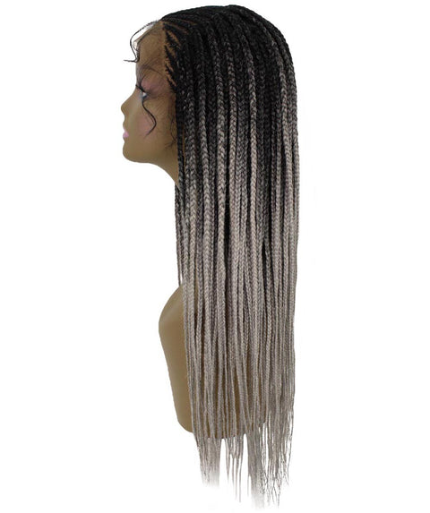 Kristi Black Grey Synthetic Braided wig