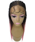 Sukie Dark Pink Cornrow Braided wig