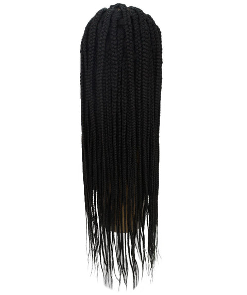 Logan Black Cornrow Braided Wig