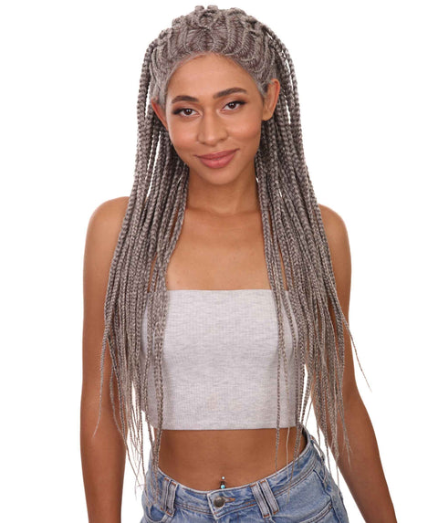 Logan Grey Cornrow Braided Wig