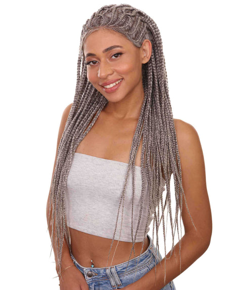 Logan Grey Cornrow Braided Wig