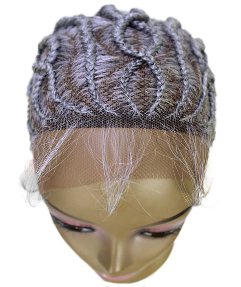 Logan Grey Cornrow Braided Wig