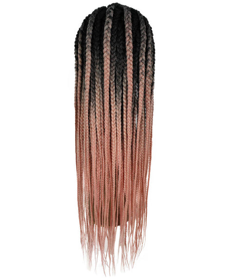 Logan Light Pink Ombre Cornrow Braided Wig