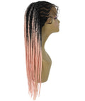 Logan Light Pink Ombre Cornrow Braided Wig