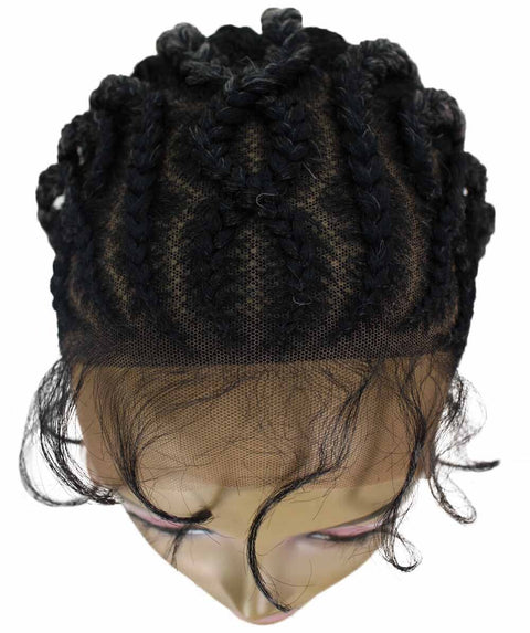 Logan Light Pink Ombre Cornrow Braided Wig