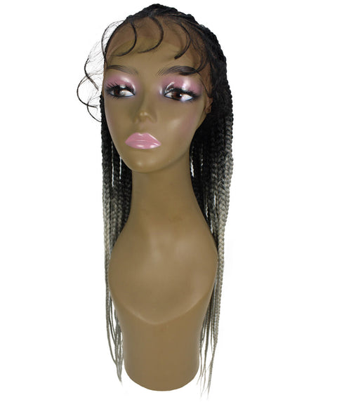 Logan Gray Ombre Cornrow Braided Wig
