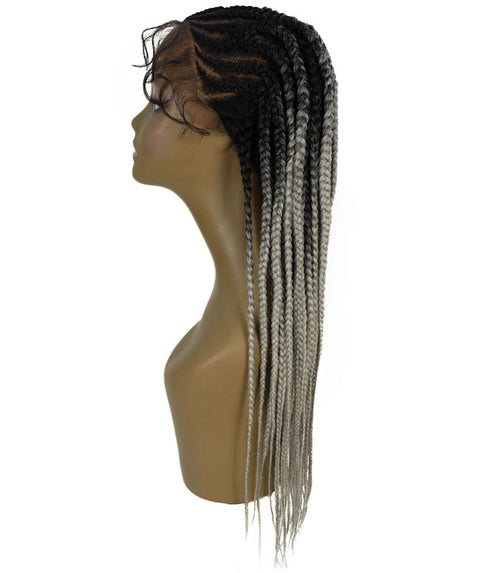 Logan Gray Ombre Cornrow Braided Wig