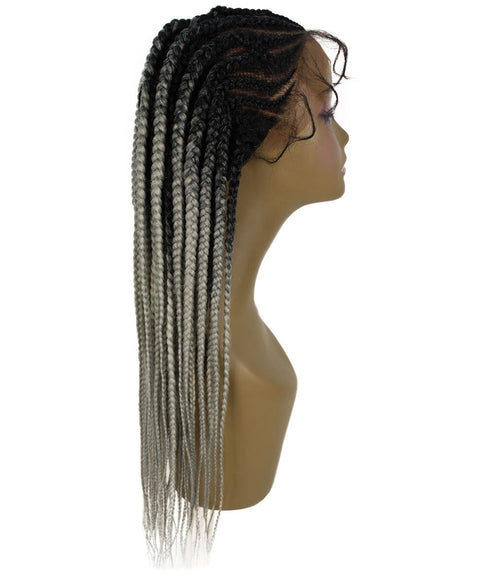 Logan Gray Ombre Cornrow Braided Wig