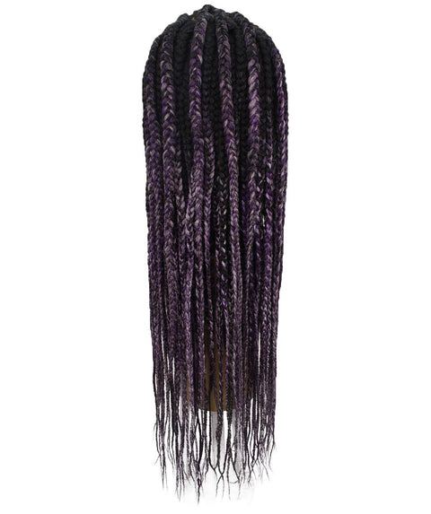 Logan Black, Violet and Lilac Blend Cornrow Braided Wig