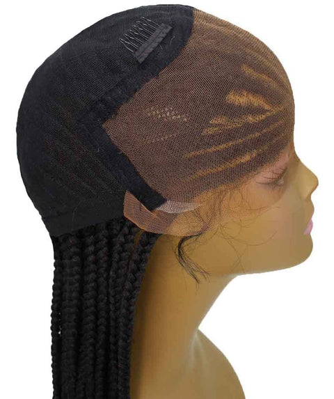 Human Hair Extension Braided Blonde Full Lace Front Wigs