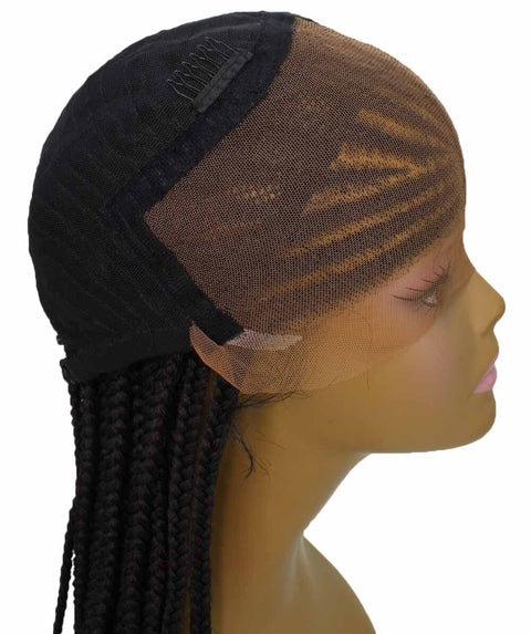 Human Hair Extension Braided Blonde Full Lace Front Wigs