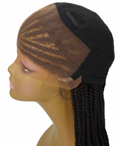 Human Hair Extension Braided Blonde Full Lace Front Wigs