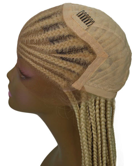 Human Hair Extension Braided Blonde Full Lace Front Wigs
