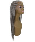 Viola Grey Lace Braided Wig