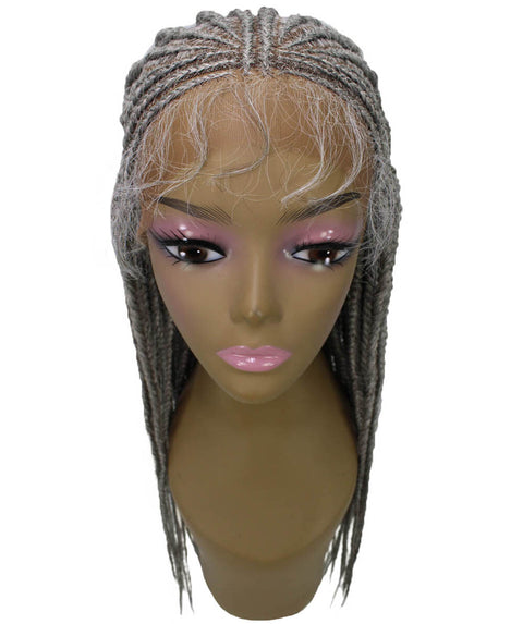 Viola Grey Lace Braided Wig