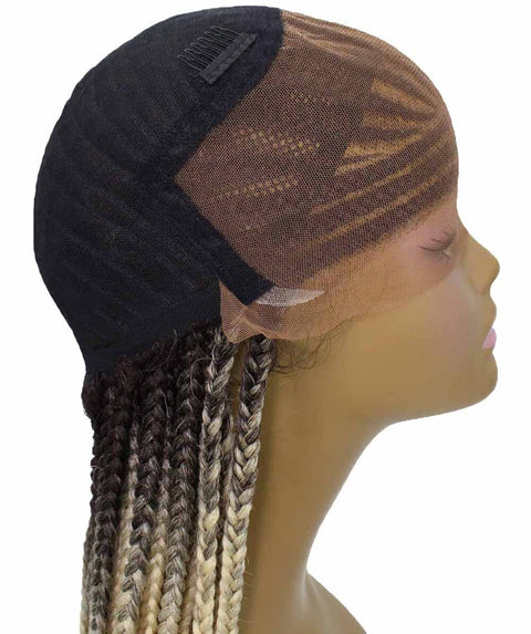 Human Hair Extension Braided Blonde Full Lace Front Wigs