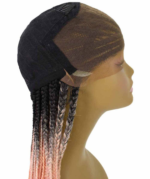 Human Hair Extension Braided Blonde Full Lace Front Wigs