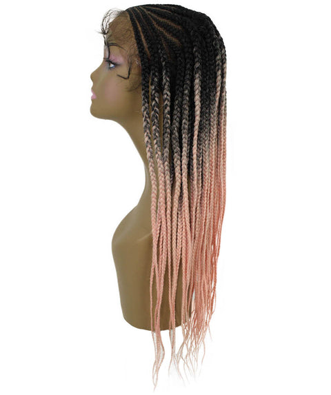 Viola Light Pink Lace Braided Wig