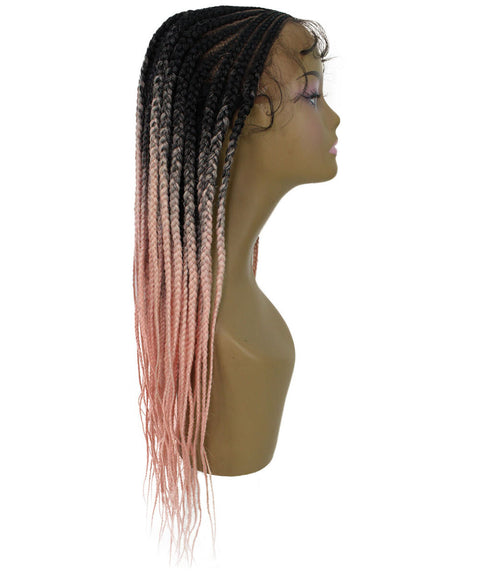 Viola Light Pink Lace Braided Wig
